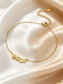 MONALLY 18K Gold Plated Bohemian Vacation Style Minimalist 12 Zodiac Signs Anklet Women's Stainless Steel Unique Design Foot Jewelry Beach Versatile Accessory Gift - Anklet - View 9