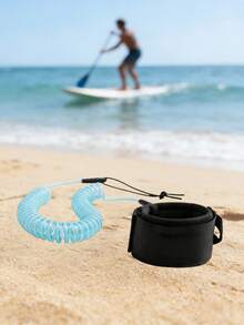 1Set Sup Board Foot Leg Rope Practical Coiled Surfboard Leash Elastic Surfing Stand UP Paddle Board Ankle Leash Surfing Accessories - 彩色 - 查看 5