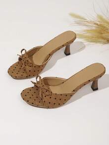 Women's Beige High Heel Sandals, Open Toe, Versatile Minimalist Style, Suitable For Summer - Khaki - View 9