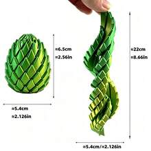 3D列印可變形龍蛋紓壓玩具，可旋轉壓力球，酷炫桌面裝飾，適合青少年與成人的獨特生日禮物，隨機顏色 - 彩色 - 查看 19