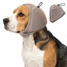 Dog Ear Muffs - Anti-Shake Ear Wrap & Quiet Calming Hoodie, Adjustable Head Cover, Relieves Noise & Anxiety, Hematoma Protection During Grooming, Bathing, Blow-Drying, Fireworks (Blue, Size S) - Multicolor - View 11
