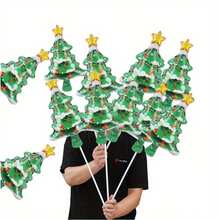 10pcs 16 Inch Mini Christmas Decoration Cartoon Christmas Tree Aluminum Foil Balloons Suitable For Christmas Party Decoration Balloons (Without Sticks And Ropes) - View 5