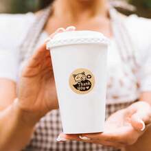 500PCS/Roll Cat Thank You Stickers, Cute Cat Thank You Labels, Handmade/Party Gift Box/Cake Sealing Stickers, 1 Inch Adhesive Labels Suitable For Convenience Store, Supermarket, Cake Shop, Bakery, Milk Tea Shop, Coffee Shop, Thank You For Your Order Stickers - Grateful - View 4