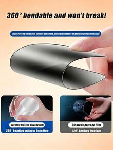 2Pcs Ceramic Matte Privacy Screen Protector For IPhone 17/17 Pro Max/17 Pro/16 Pro Max/16 Pro/15 Pro/15/14/13/12/11/X. Features Privacy Protection, Matte Finish, Fingerprint Resistance, Anti-Glare, Full Coverage, Scratch And Drop Resistant. - Black - View 6