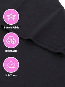Women's Plus Size Combed Thin Cloud Cotton Crew Neck T-Shirt And Shorts Two-Piece Set - Lightweight And Stretchy For Outings And Home Wear - Black T-shirt - View 7