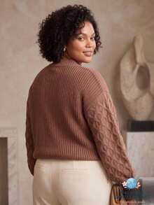 Plus Size Sweaters - Paille - Voir 3