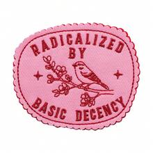 1pc Pink Embroidered Floral Bird Hot Melt Glue Patch Basic Etiquette Cloth Sticker - A - View 1