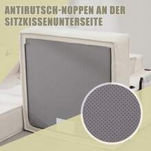 Modern Sofa Bed Frame Beige 2 Seat - 米色雙座 - 查看 8