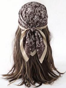 Dark Brown Paisley On White Background