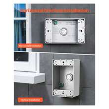 Outdoor Electrical Box 4-Pack, 4.5x2.8x2in, Junction Box For Outlet, 1/2-3/4" Conduit, 18.3 Cu.In, Gray Metal Protector - Multicolor11 - View 4