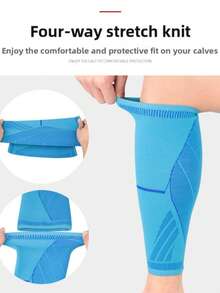 Knitted Compression Calf Sleeves For Men And Women, Breathable Pressure Leg Guards For Running, Basketball, Hiking And Sports - Multicolor - View 4