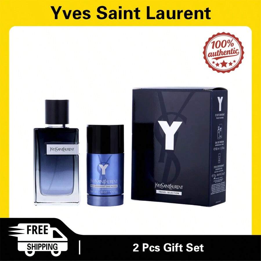 Yves Saint Laurent Gift Set YSL Y Men Eau De Parfum Spray 100ml & Deodorant Stick 75ml - 禮盒組 2 - 查看 1