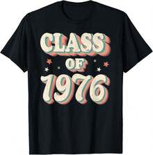 T-shirt vintage de remise de diplôme du lycée Année 1976 76 Maillot du Maroc Stock UE - Blanc - Voir 1