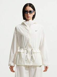 Nike Women's AS W NSW WVN JKT Woven Hooded Jacket IW1388-133 - White - View 1