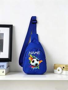 1 buah Tas Selempang Mini Kustom untuk Kembali ke Sekolah, Motif Sepak Bola Minimalis yang Modis, Penutup Resleting, Bahan Nilon, Tali Bahu yang Dapat Diatur, Cocok untuk Kelas Sepak Bola, Kebugaran, Sekolah, Belanja, Perjalanan, dan Kegiatan Sehari-hari. Hadiah Ulang Tahun. - MultiWarna - View 5