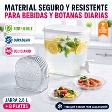 Beverage Ice Bucket & Beverage Dispensers - White - View 2