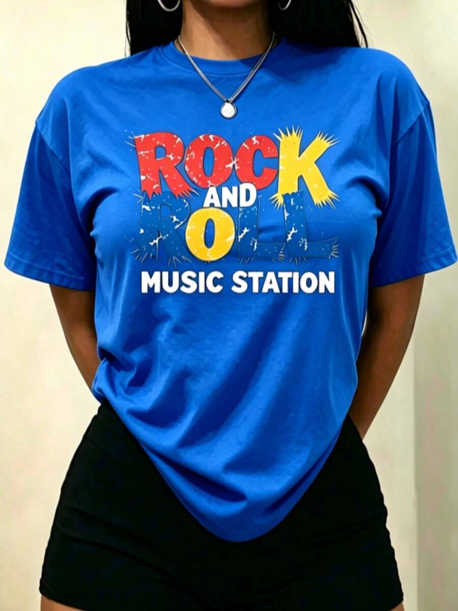 Women T-Shirts - 藍色 - 查看 1