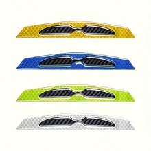 4pcs Car Door Edge Anti-Scratch Reflective Strips, Bumper Anti-Collision Warning Safety Sticker - Classic - View 11