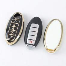 1pc 5 Buttons Key Cover TPU Car Keys Shell For Altima For Sentra For Rogue For Maxima Remote Key Case With Keychain Exquisite High-End Keybag Suitable For Both Men And Women - KY21 - View 6