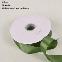 10mm Grass Green Premium Satin Ribbon, Olive Green Vintage Matte Tone ...