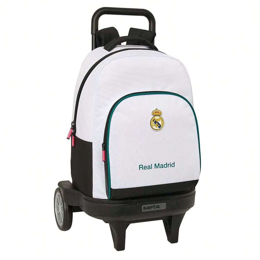 Large Real Madrid 26/27 Kit Backpack With Wheels, Compact Evolution Removable, 93 Cm High, Padded Back And Shoulder Straps, Dimensions 33x22x45 Cm - Evolution Wheels - View 1