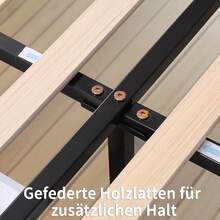 Bed Frame Velvet 180x200 Cm With Drawers, Black - 灰色 - 查看 5