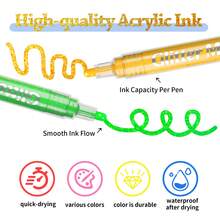 12/24 Colors Acrylic Glitter Markers, Water-Based Glitter Student DIY Painting Watercolor Pens, Planner Coloring Greeting Card Co, First Day Of School - Multicolor - View 10