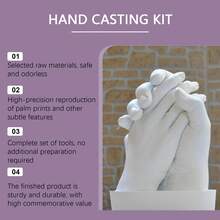 Hand Mold Powder DIY Kit, Clone Powder 3D Model Powder Handprint DIY Souvenir Hand Mold Set - A - View 7