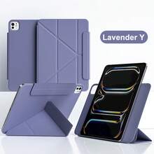 Strong Magnetic Adsorption Slim Tri-Fold Stand Protective Case Compatible With IPad Pro 13-Inch M5 M4 2026, Air 11 M2 10.9, Air 5th Gen, 10th Gen, 11th Gen, A16 2025, M3 Air 13, Supports Pencil Pro And Pencil - Lavender Y - View 19
