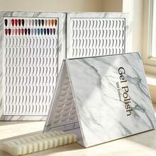 160/216/320 Color Nail Polish Color Chart Book, With Blank Nail Color Test Strips Nail Polish Display Album, Professional Nail Salon Color Chart Display Board, Suitable For Nail Art Supplies - Multicolor - View 3