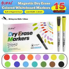 15/12 Colors Liquid Chalk Markers, Erasable Whiteboard Pens, Marker Pens, Bold Dry Erase Markers, Vibrant Colors, Erasable, Suitable For Whiteboard, Blackboard, Billboard, Glass, Car, Window, Etc. - Multicolor - View 15
