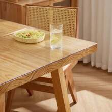0.25mm Thick PVC Tablecloth - Easy To Clean Kitchen And Dining Table Cover, Multiple Sizes Available, Suitable For Home, Party, Event - Splash-Proof, Scratch-Resistant, Kitchen Dining Table Splash-Proof Cover, Stylish Appearance, Scratch-Resistant Material - White - View 5