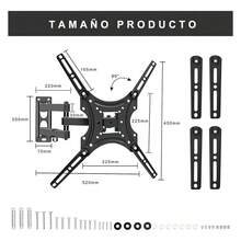 X-400 Base Soportes De Pantalla Pared Tv 14 A 55 Pulgadas Soporta Max 30kg Soporte De Tv Universal Compatible Soporte Universal Mural Para Televisión Monitor Inclinable Y Ajustable Color Negro UMMW - Ver 3