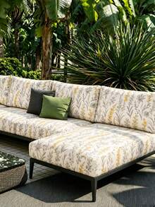 1pc Striped Print Milk Silk Sofa Cover, High Elasticity Dust-Proof Removable Washable All-Season Sofa Protector, Suitable For Patio, Garden, Poolside And Multiple Occasions, Single Piece Sold Not Set - Multicolor - View 8