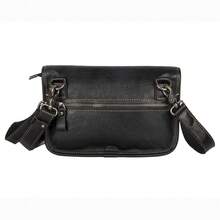 Top-Layer Cowhide Men's Shoulder Bag, Fashionable Casual Tiger Head Bag, Genuine Leather Crossbody Bag, Vegetable-Tanned Leather Men's Bag, - YH8045-2 Black Small Upgrade Version - View 2