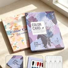 160/216/320 Color Nail Polish Color Chart Book, With Blank Nail Color Test Strips Nail Polish Display Album, Professional Nail Salon Color Chart Display Board, Suitable For Nail Art Supplies - Multicolor - View 5