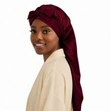 1 pieza Gorro de dormir de seda para mujer, Gorro de dormir de satén, Banda elástica suave, Gorro de dormir de seda, Gorro de dormir de satén - Multicolor - Ver 7