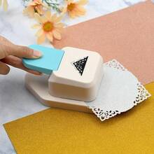 Craft Corner Punch Large Scale Triangle Flower Pattern Scrapbook Craft Punch Photo Knife Business Card Making Supplies - Triangular Flower Pattern - View 8