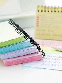 1pc 6-Pack Spiral Notebook, Colorful Lined Pocket Notebook, Tear-Off Pages, Small Diary Memo Pad, Suitable For School, Office, Study - Coil - View 6