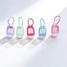 3pcs Random Color Flip Cap Squeeze Refillable Travel Containers, Antibacterial Hand Sanitizer Bottles With Sleeve Keychain, Suitable For Liquids And Toners - Multicolor - View 8