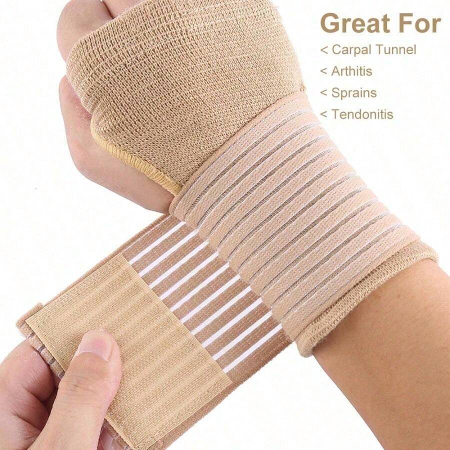 Adjustable Sports Wrist Band With Compression Support, Provides Wrist Support, Suitable For Men And Women Sports And Fitness - Multicolor - View 1