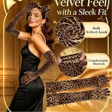 Halloween Animal Costume Accessory Set, Includes Ear Headband And Tail, Leopard Costume Set, Leopard Ear Headband, Leopard Tail, Bowknot, Face Stickers, Suitable For Halloween Role Play - View 6