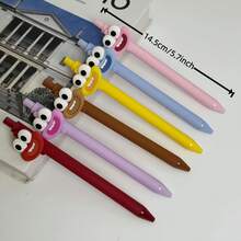 Back To School Season 10/5/1 Pack Creative Smiling Face Ballpoint Pens - Back To School Stationery, Candy-Colored Pen Body With B, First Day Of School - Multicolor - View 3