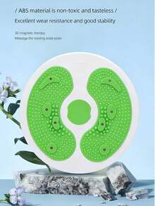 1PC Portable Waist Disc Set With Resistance Band, 3D Textured Foot Massage Plate To Stimulate Acupoints And Promote Blood Circulation, Suitable For Gym Or Home Fitness, Can Be Used For Pilates And Yoga, Home Fitness Waist , Waist Exercise Machine - Suitable For Foot Massage Exercise, Women's Weight Loss And Fitness, Weight Capacity Up To 100KG - Multicolor - View 3