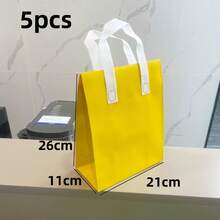 5 Pieces Multicolor Blank Fabric Hand Tote Organizer Bags, Portable Reusable Handheld Storage Pouches For Holiday Travel Wedding Party Small Item Decor Packaging - View 18