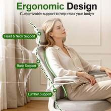 Ergonomic Office Chair & Height Adjustable Desk Chair Set, Swivel Mesh Desk Chair With Foldable Armrest, Adjustable Headrest & Lumbar Support For Home Office - Grey - View 5