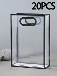 20pcs/10pcs/5pcs Transparent PVC Gift Bags (Ribbon Not Included), Tote Bags, Suitable For Birthday, Wedding, Valentine's Day, Graduation Ceremony And Other Occasions, Transparent Plastic Gift Bags, Large Capacity Cosmetic Storage Bags - Transparent - View 14