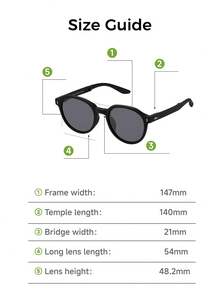 Beneunder Crown Frame Lightweight Foldable Fashion Glasses FD018 - Black - View 7