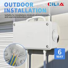 CILIA 防潑水長方形接線盒 IP55 戶外電線外殼表面安裝盒 120x80x50mm 150x110x70mm 190x140x70mm - 長方形 - 查看 3