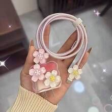 極簡花卉充電器保護套，適用 Apple 14 系列 11/12/13/16/15 快速充電器保護套，20W 充電器保護套，送給朋友的理想禮物 - 彩色 - 查看 7